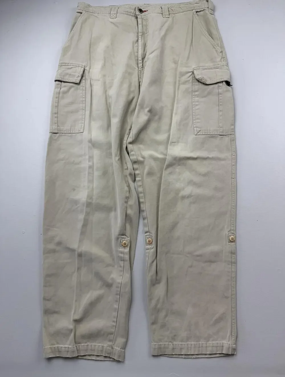 The North Face Pants Mens 36 Beige Cargo Relaxed Fit Canvas Outdoor Workwear